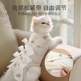 猫咪手术后衣服母猫绝育服透气戒奶断奶公猫防舔节育宠物用品