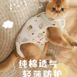 猫咪绝育服母猫手术衣服宠物猫猫小猫断奶服防舔防掉毛术后节育服