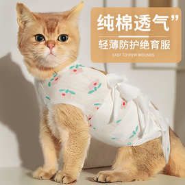 猫咪手术后衣服母猫绝育服透气戒奶断奶公猫防舔节育宠物用品