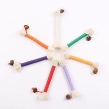 厂家直销猫咪啃咬磨牙洁齿玩具棉绳虫瘾果纯手工缠绕不含任何金属