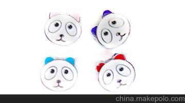 厂家直供合金8mm-30mm穿带（卡通熊猫），DIY字母链，手带宠物圈