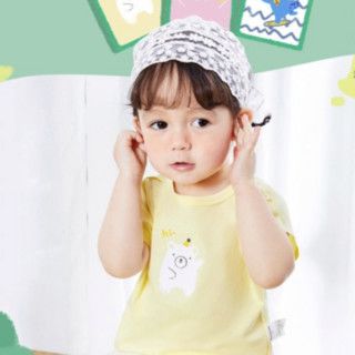 balabala巴拉巴拉萌宠游乐园系列208222117214-30201婴儿短袖T恤米黄90cm