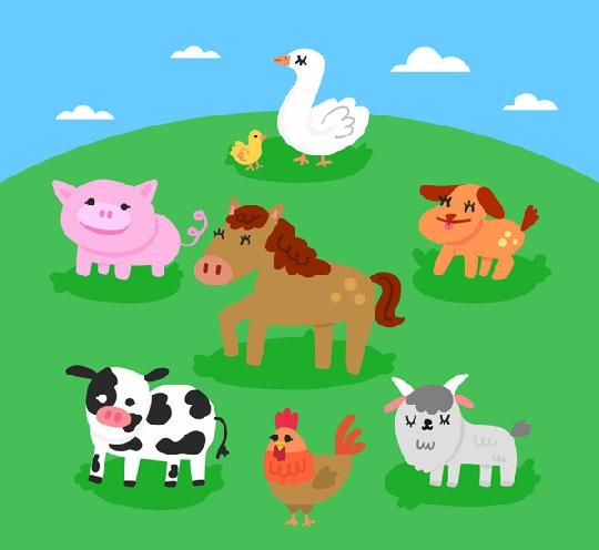 卡通农场巡回犬喂食