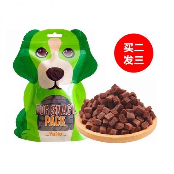 [买2送1送同款]亚禾牛肉粒 250g袋装 成犬牛肉段 泰迪 金毛训练奖励零食 狗狗 零食 肉干/肉条 250g袋装