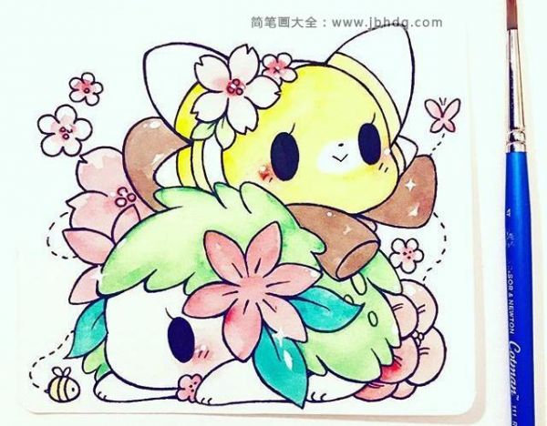 加拿大插画师birduyen萌宠插画欣赏插画-简笔画大全