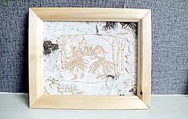 艺术展厅桦树皮烙画图片