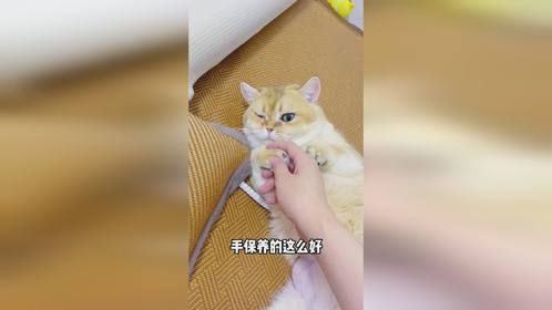 你的手好小哦，好可爱呀