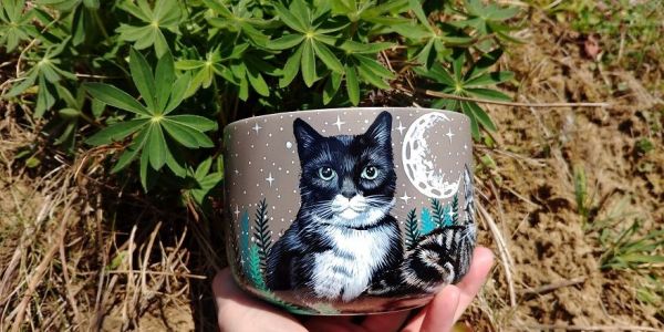 将宠物绘画在杯子上的创意，可能比“猫爪杯”还有市场