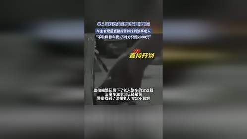 老人违规收停车费不成直接划车，车主发现后，直接报警并找到涉事老人
