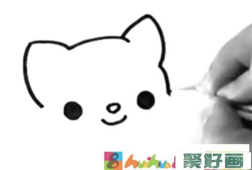可爱的小猫简笔画步骤图解怎么画简笔画教程