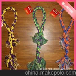 宠物玩具 狗玩具 猫玩具 双结 棉绳打结骨 洁牙 洁齿