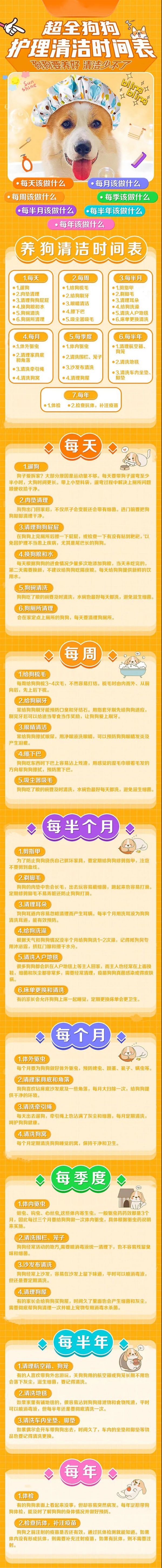一张图带你了解：狗狗该如何清洁护理？