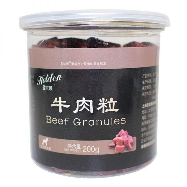 霍尔顿狗狗零食牛肉粒泰迪金毛训练奖励补钙宠物全犬种幼犬200g