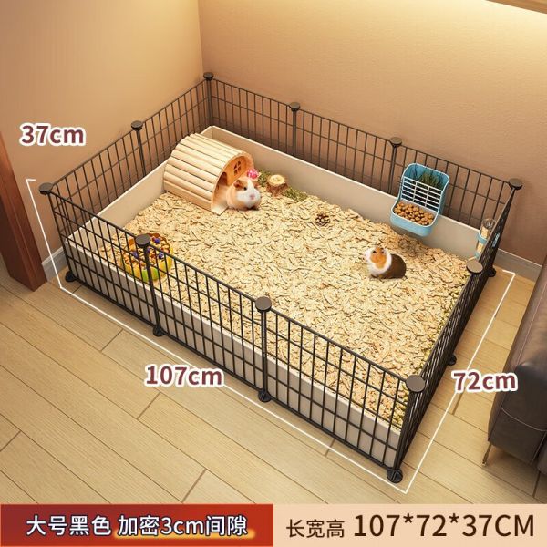 宠趣汇仓鼠笼子专用超大别墅金丝熊花枝鼠荷兰猪豚鼠专用饲养箱小仓鼠笼 【长107*72*37CM】活动大空间