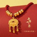 新品宠物项圈长命锁福气狗项圈宠物项链可调节猫咪项链宠物用品