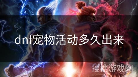 dnf宠物活动多久出来