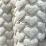 现货供应压花小兔绒爱心仿兔毛人造毛绒秋冬服装玩具家纺面料