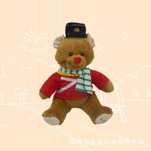 深圳外贸毛绒玩具厂 定制穿衣带帽礼服衣小熊公仔 泰迪熊儿童礼品