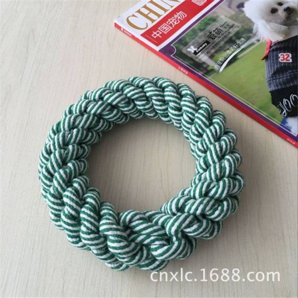 宠物啃咬编织玩具 宠物狗圣诞玩具用品 猫狗绳结玩具