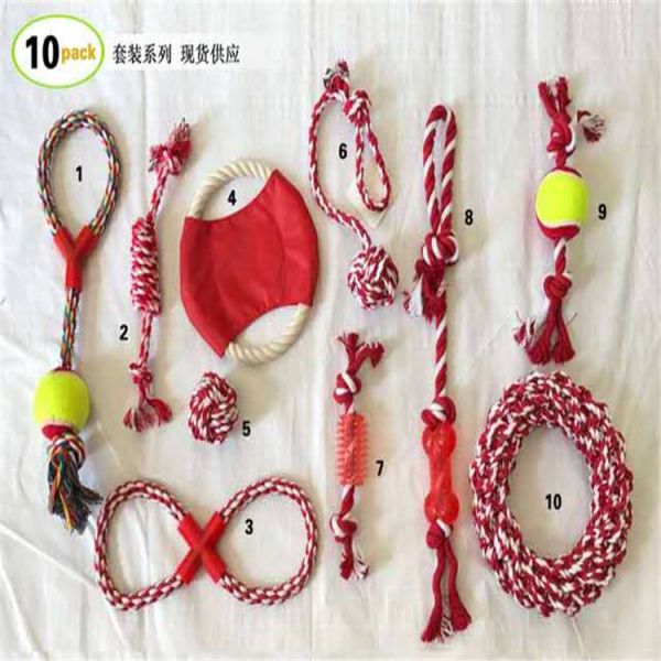 宠物啃咬编织玩具 宠物狗圣诞玩具用品 猫狗绳结玩具