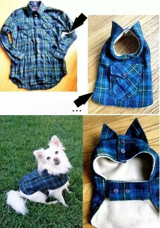 8款狗狗衣服大改造,非常有爱,没想到旧衣服能这么改!附教程