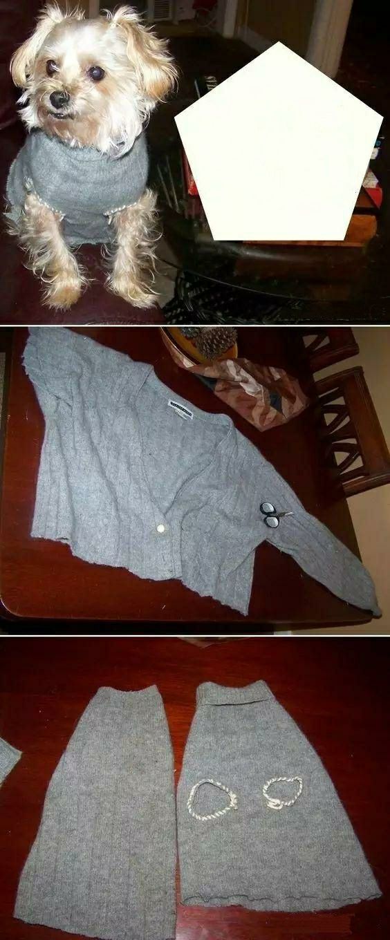 8款狗狗衣服大改造,非常有爱,没想到旧衣服能这么改!附教程