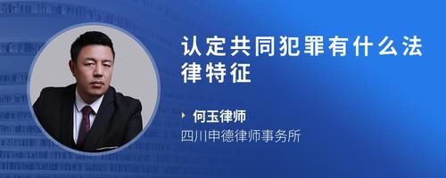 认定共同犯罪有什么法律特征
