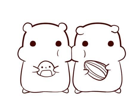 可爱小仓鼠简笔画大全