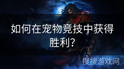 如何在宠物竞技中获得胜利？