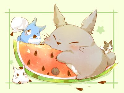 龙猫 绘师:ushiinu 本作品pixiv id= 63716961