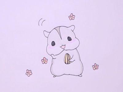 可爱的小仓鼠简笔画手抄报 可爱的家乡手抄报