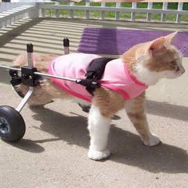 猫咪轮椅车瘫痪骨折宠物后腿脊椎受伤康复训练车后肢残疾代步推车
