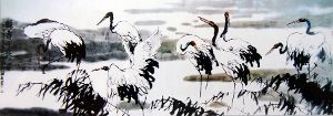 鹤-谭翃晶国画作品