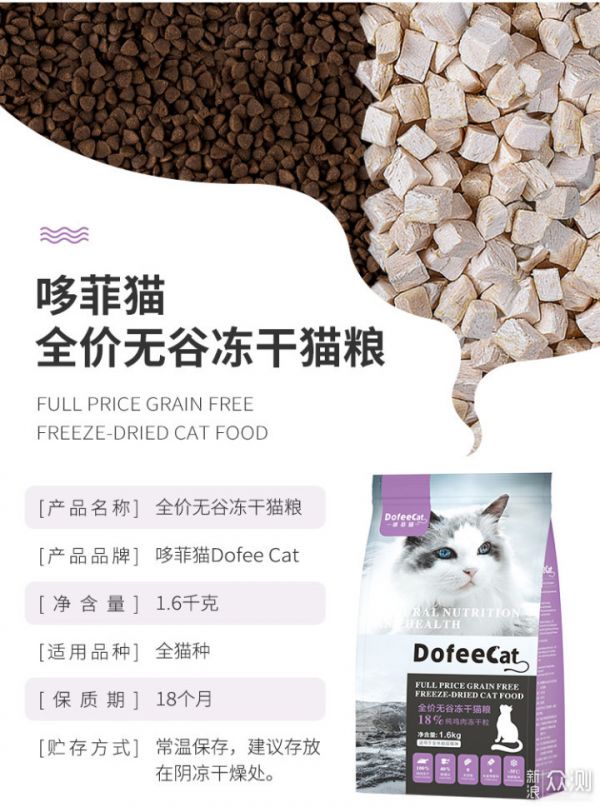 DoFeeCat哆菲猫无谷冻干猫粮怎么样？全面测评_新浪众测
