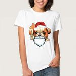 服饰Christmas Dogs圣诞卡通狗狗印花round neckt恤打底衫
