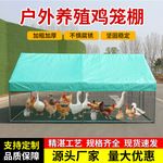 户外鸡棚鸡笼子养鸡鸭鸽笼家禽大型孔雀篷遮雨鸡舍搭建家用养殖笼