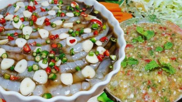 酸辣生腌虾,软糯酸甜,口感爽滑
