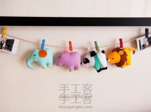 不织布diy 可爱的小动物挂件