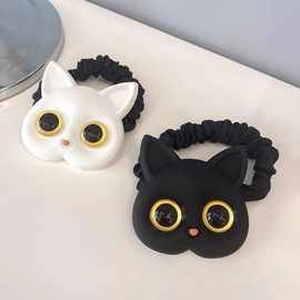 韩版扎头发小大肠发圈丸子头可爱猫咪头绳简约成人时尚头花皮筋女