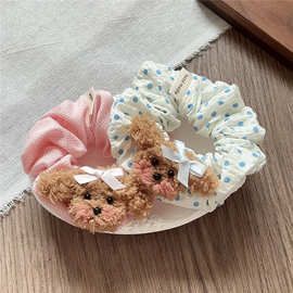 日韩超甜无敌美少女可爱小狗大肠发圈头绳发饰头花扎马尾皮筋发绳