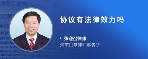 协议有法律效力吗