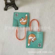 宠物食品手拎袋纸袋定做 猫粮狗粮广告宣传手提袋彩色纸提绳纸袋