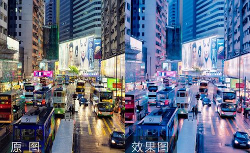 PS-冷调城市后期处理