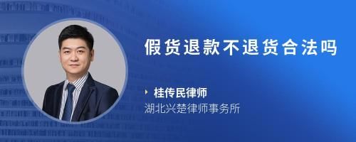 假货退款不退货合法吗