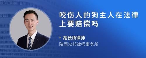 咬伤人的狗主人在法律上要赔偿吗