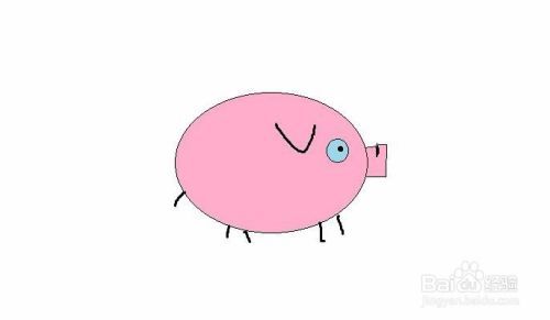 简化小粉猪手绘画法