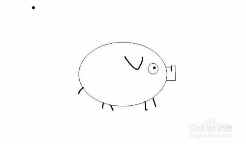 简化小粉猪手绘画法