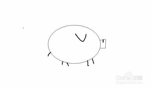 简化小粉猪手绘画法