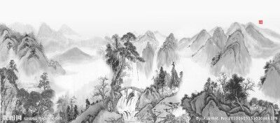 山水水墨画
