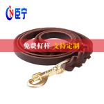 厂家直销牛皮狗绳 跨境真皮狗链金毛德牧遛狗绳 头层皮狗狗牵引绳
